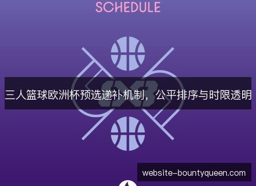 三人篮球欧洲杯预选递补机制，公平排序与时限透明